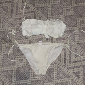 White laced bikini